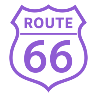 Route 66 Decal (Lavender)